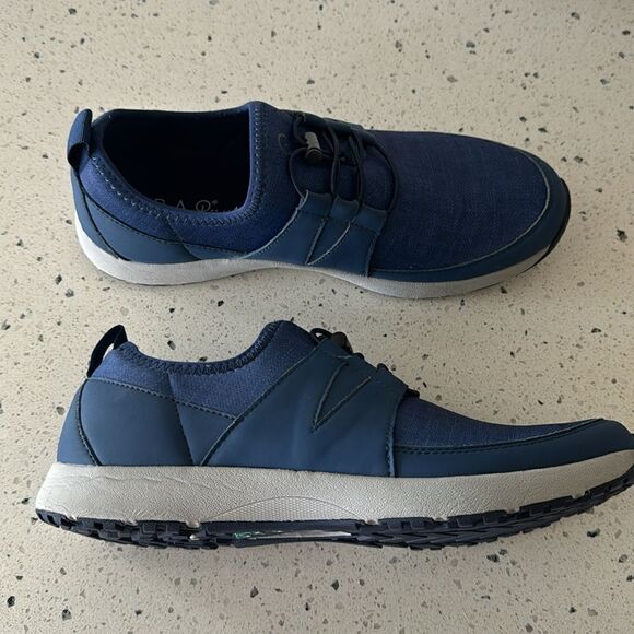 TRAQ by ALEGRIA Cynch Indigo Textile Comfortable Walking Shoes Men’s Size 41 - Picture 11 of 12